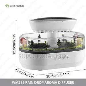 Rain Drop Aroma Diffuser – Trees Landscape With 7-Color Changing Lights