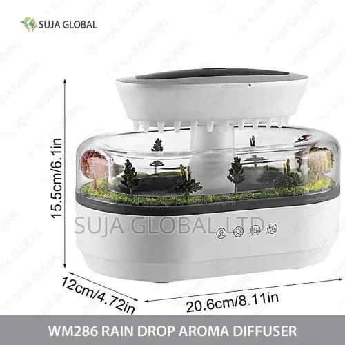Rain Drop Aroma Diffuser – Trees Landscape With 7-Color Changing Lights
