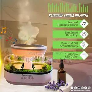 Rain Drop Aroma Diffuser – Trees Landscape With 7-Color Changing Lights