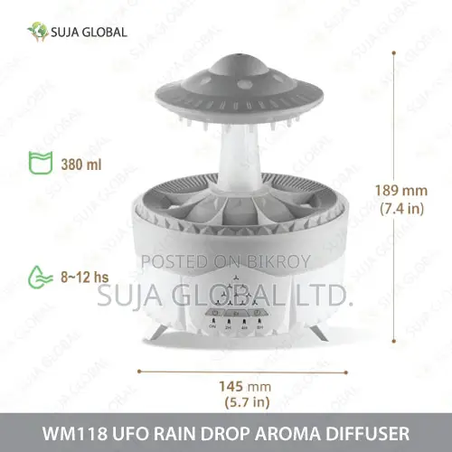 UFO Rain Drop Remote Control Aroma Diffuser