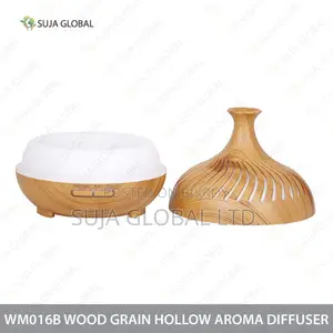 Wood Grain Hollow Aroma Diffuser With Remote Control System