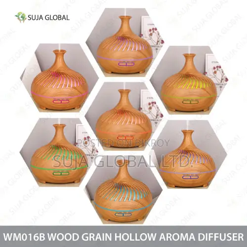 Wood Grain Hollow Aroma Diffuser With Remote Control System