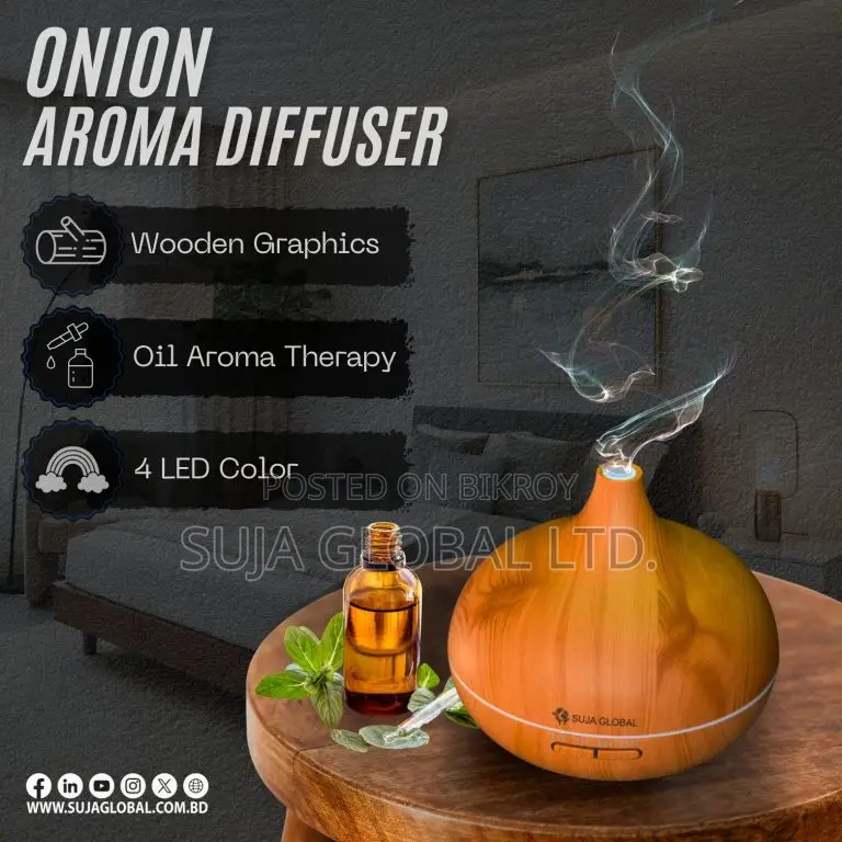 Onion Aroma Diffuser With 7 Selectable LED Colour Options