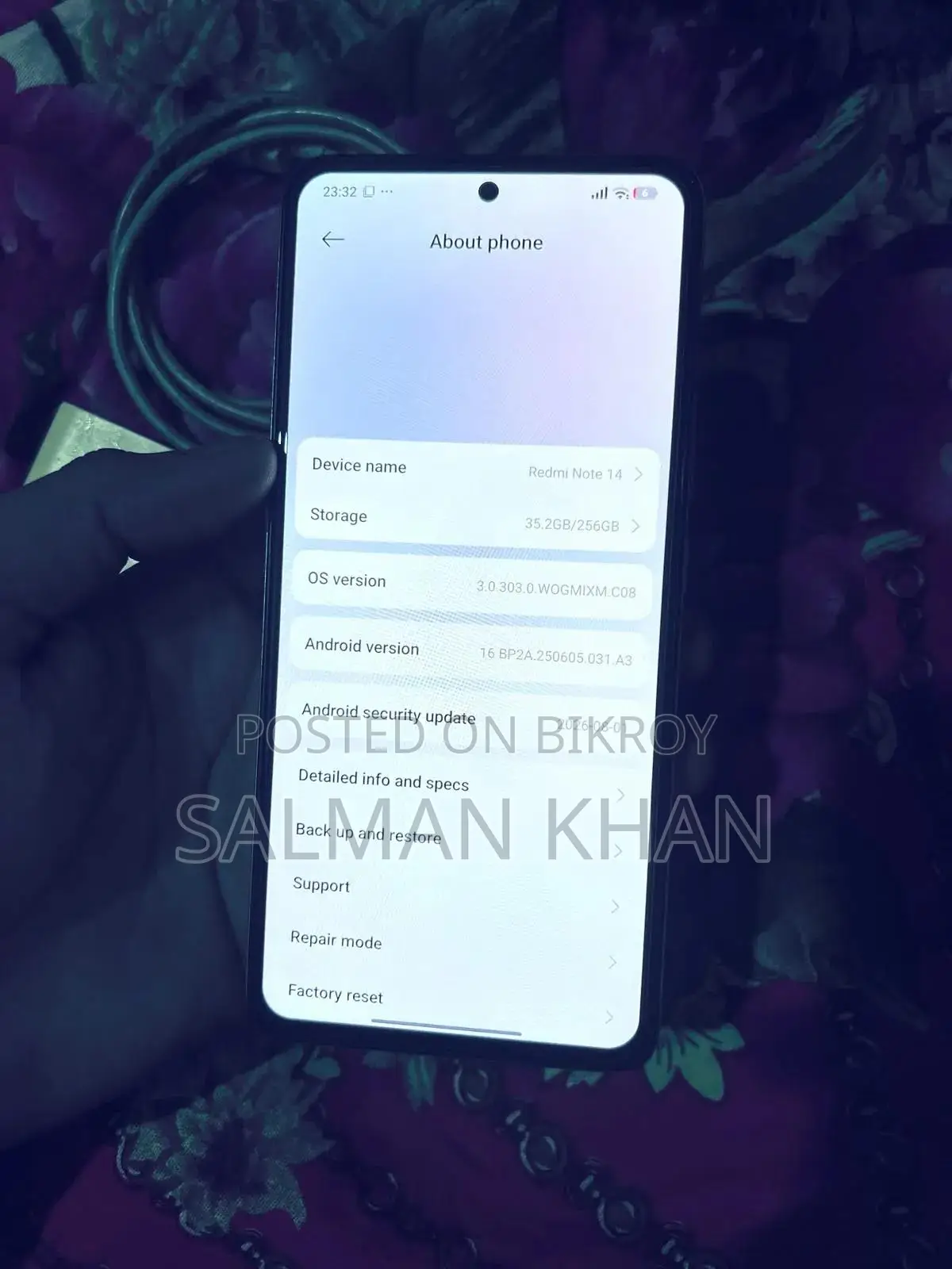 জিয়াওমি রেডমি নোট ১৪ ৪জি ২৫৬ জিবি ব্লু