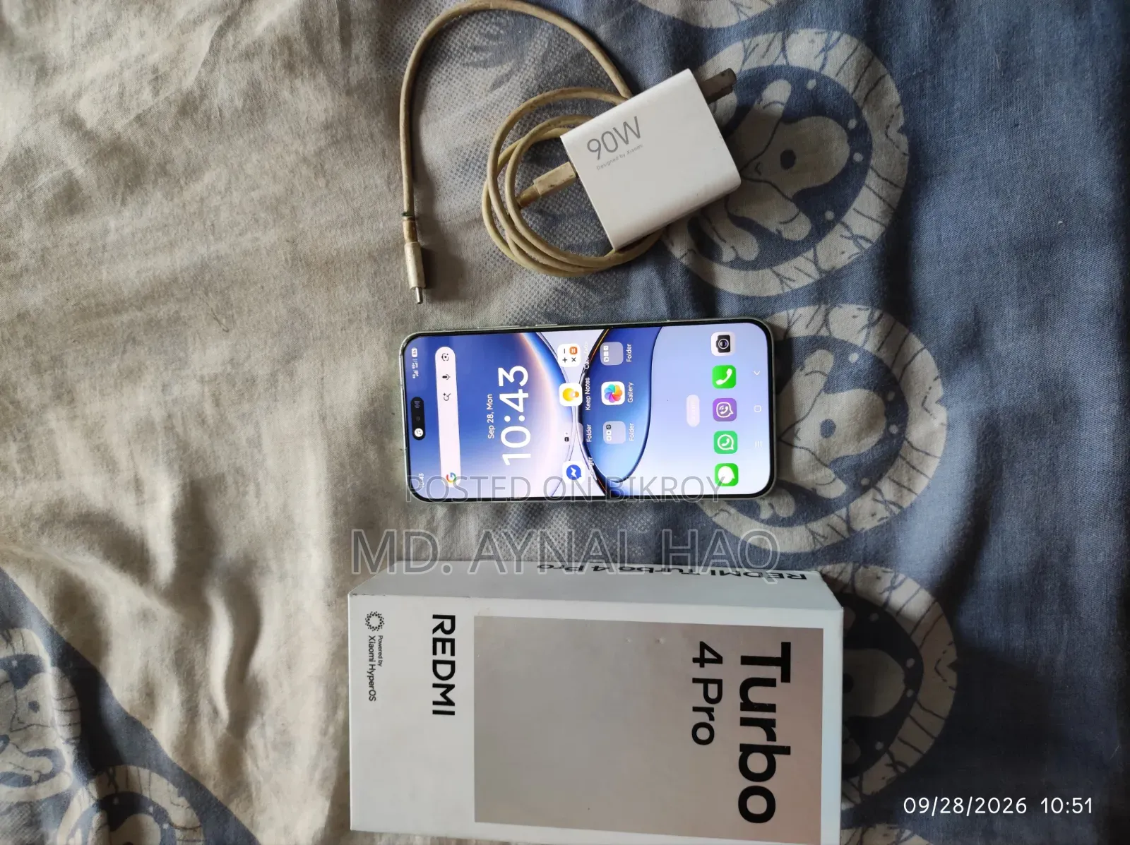 শাওমি রেডমি টার্বো ৪ প্রো ২৫৬ জিবি গ্রাফাইট