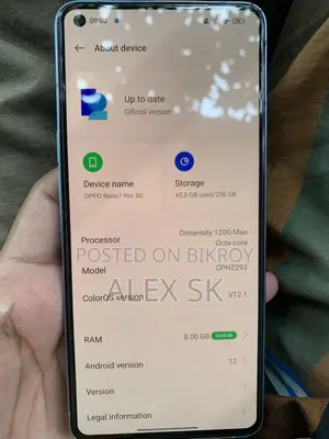 Oppo Reno7 5G 256 GB Blue