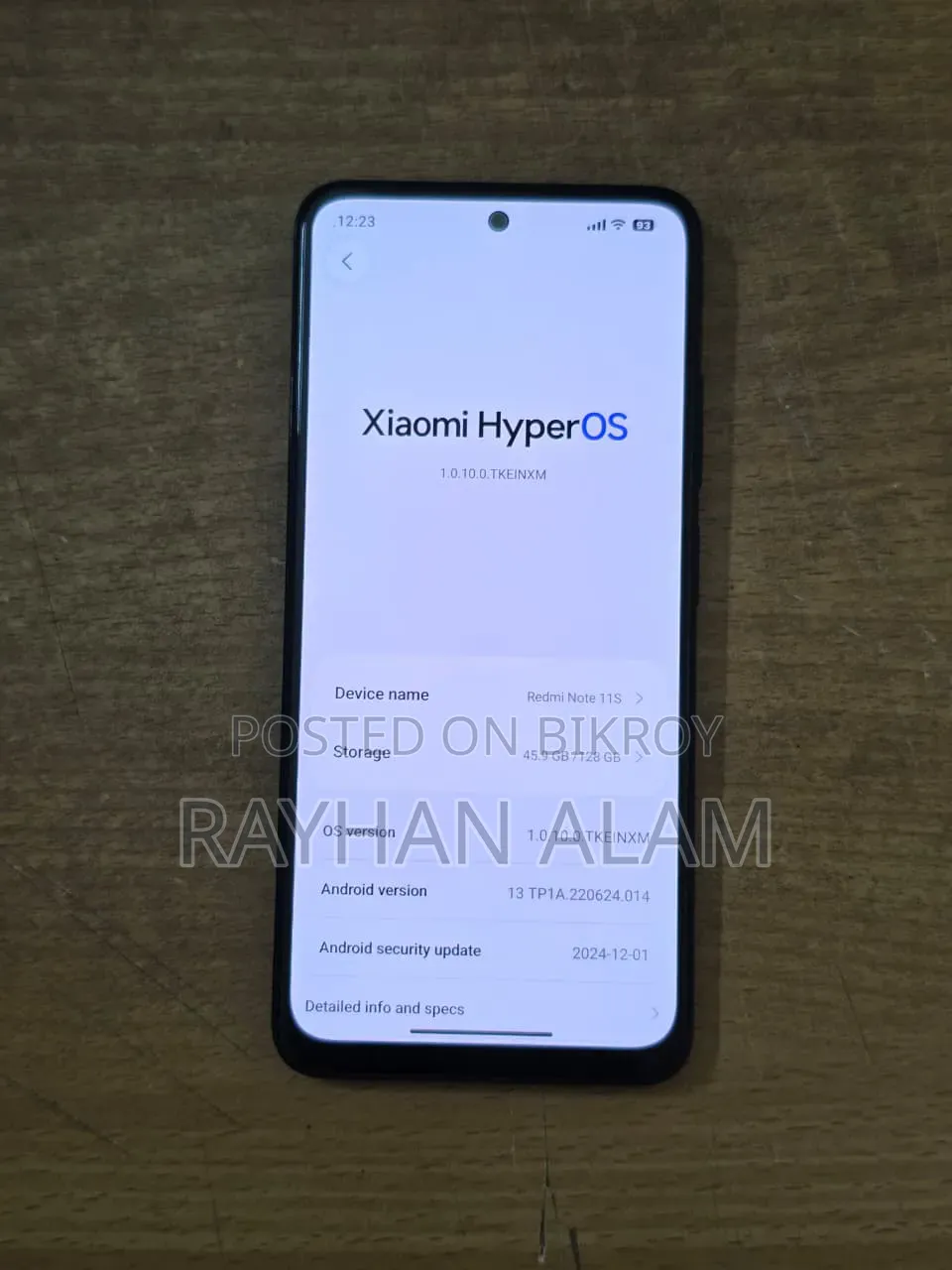 Xiaomi Redmi Note 11S 128 GB Black