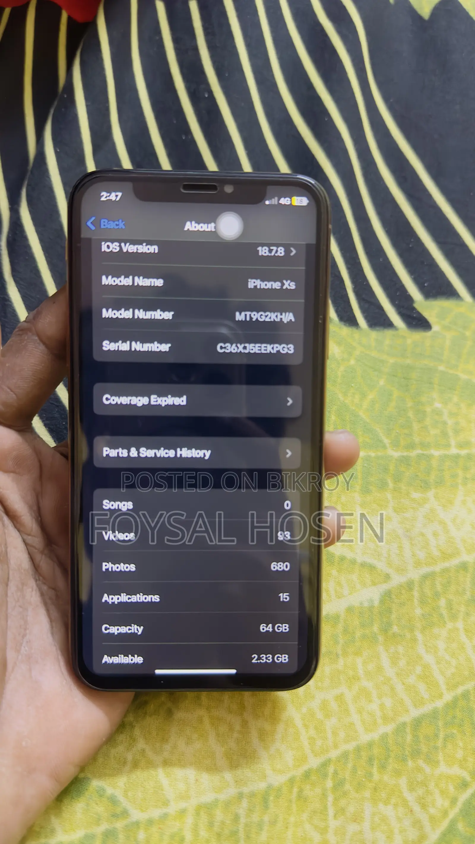 Apple iPhone XS 64 GB Gold