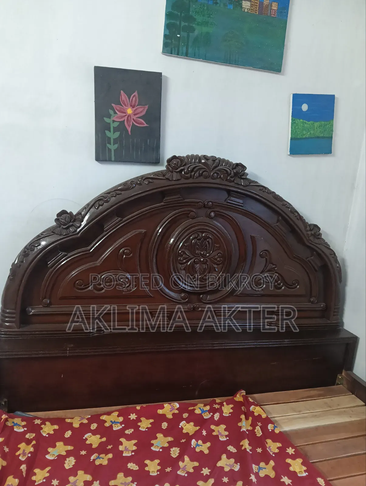 Mahogany Wood Bed for Sale