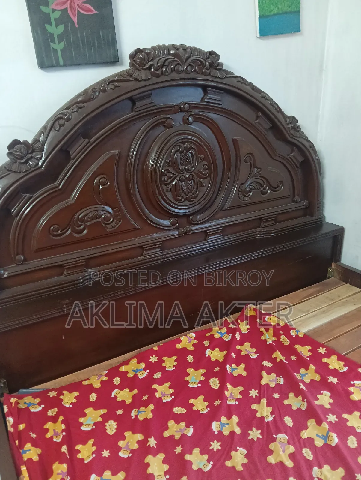 Mahogany Wood Bed for Sale