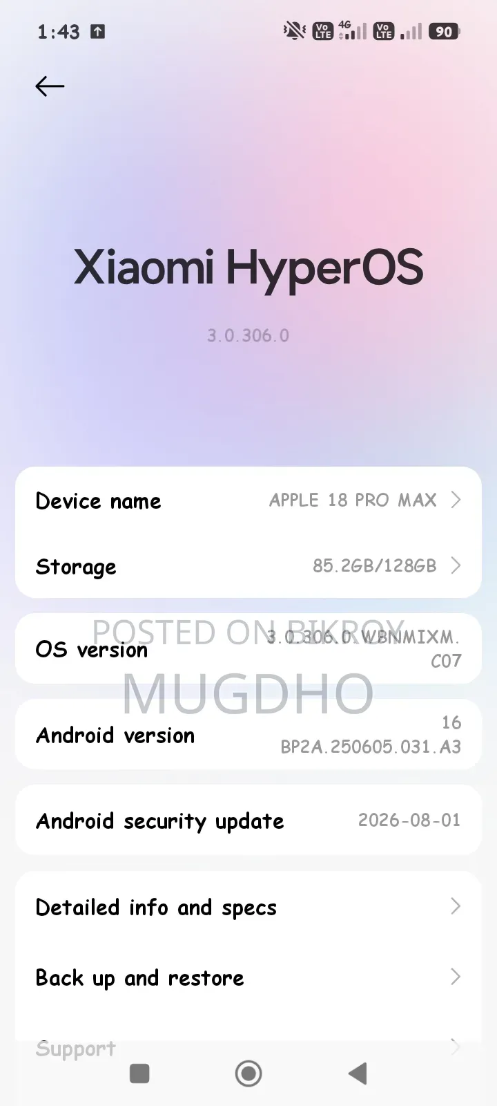 Xiaomi Redmi Note 15 128 GB Blue