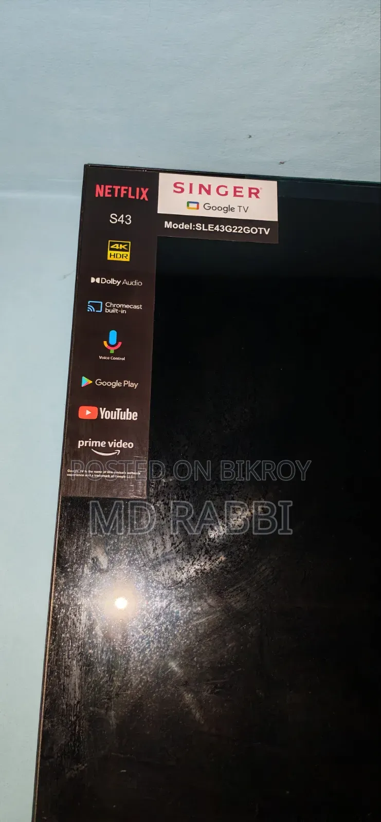 TV will be sold on an urgent basis. The TV is being sold for personal needs.