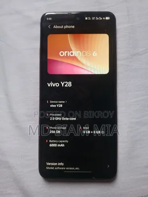 ভিভো ওয়াই২৮ ২৫৬ জিবি গোল্ড
