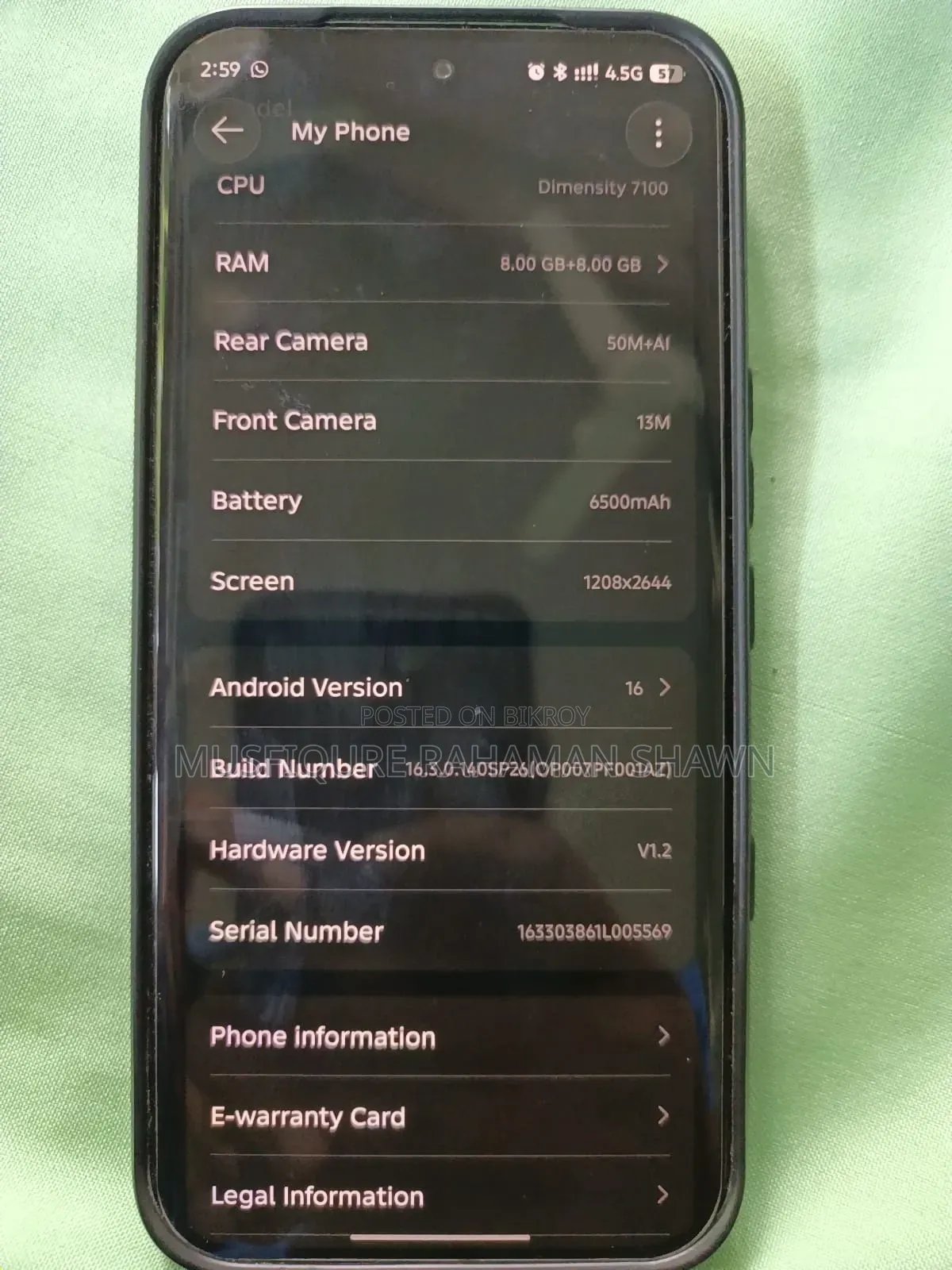 Infinix Note Edge 256 GB Green