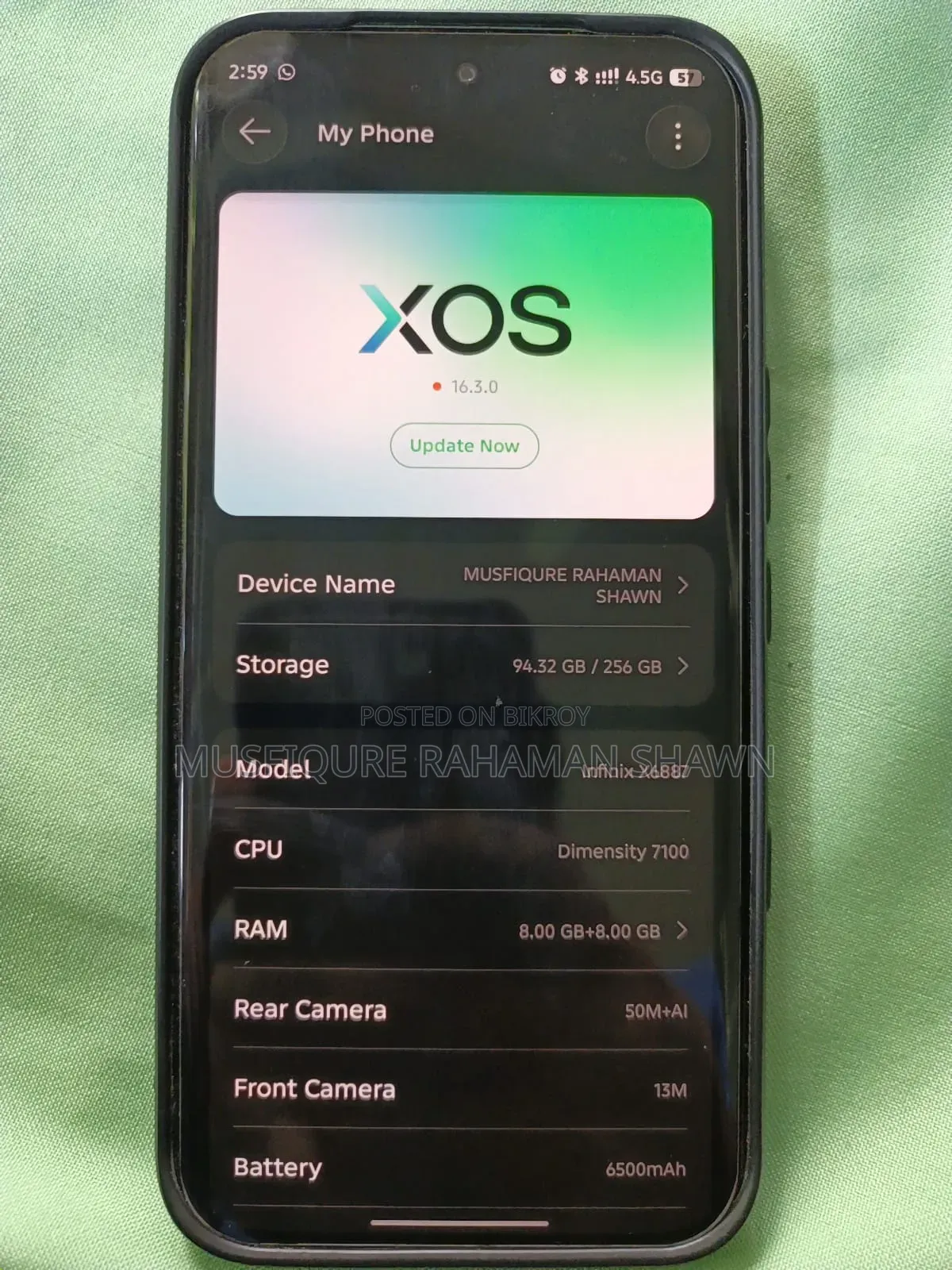 Infinix Note Edge 256 GB Green