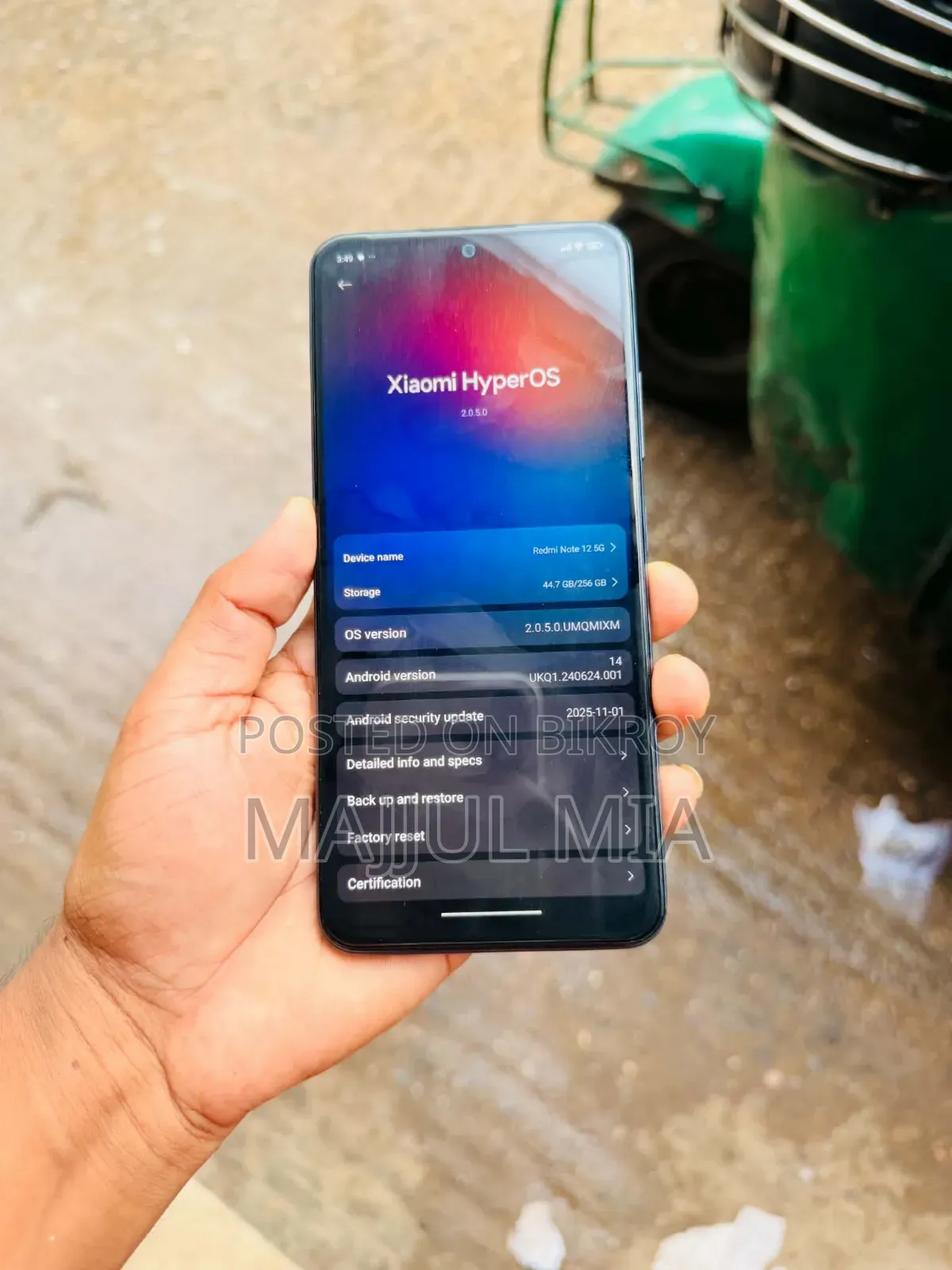 Xiaomi Redmi Note 12 5G 256 GB Black