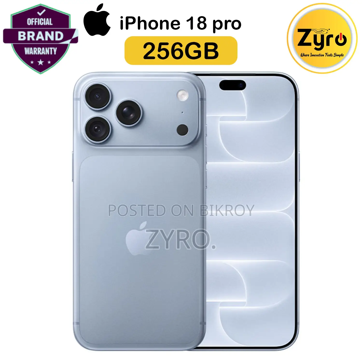 নিউ অ্যাপল আইফোন ১৮ প্রো ২৫৬ জিবি