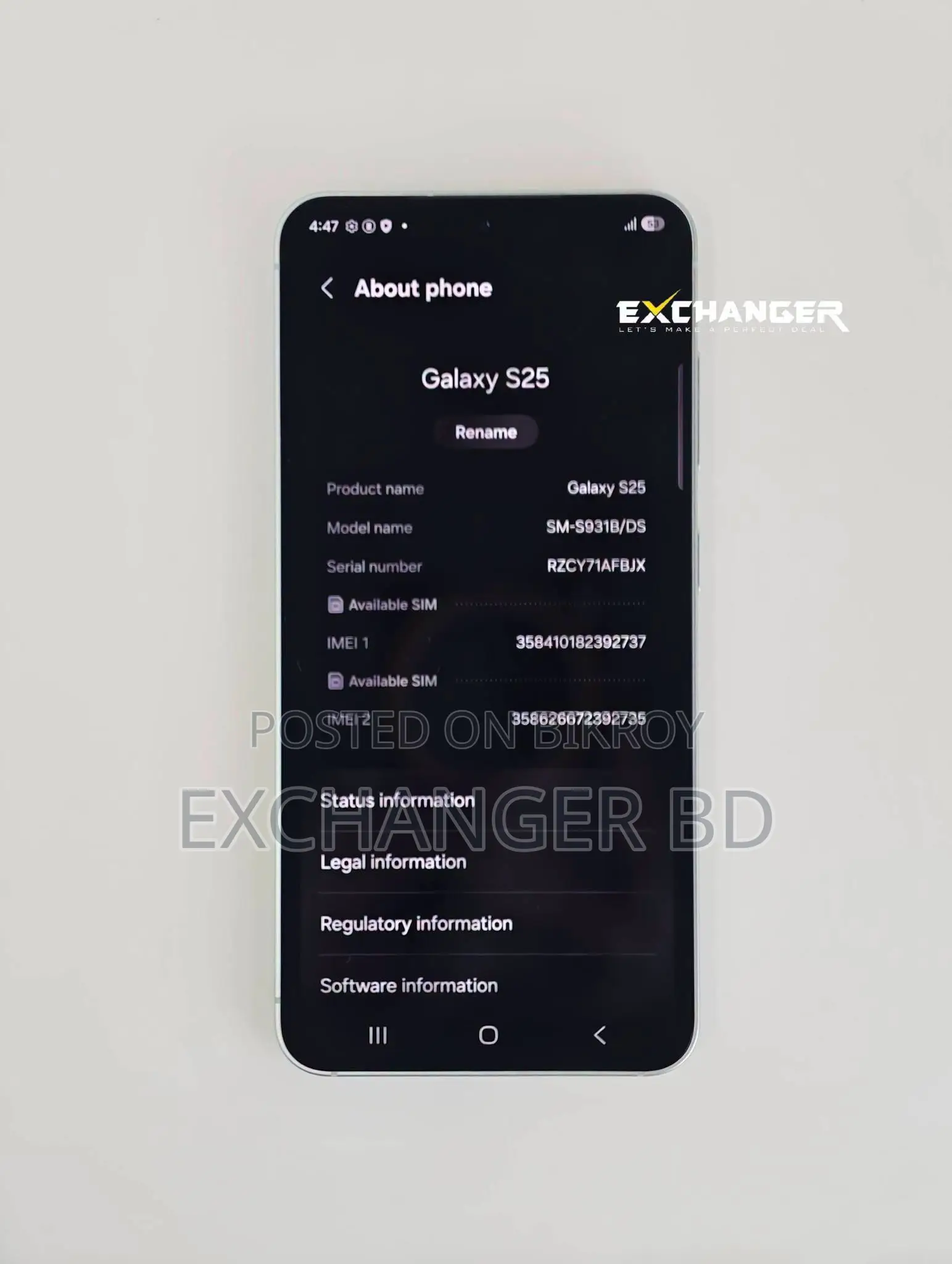 Samsung Galaxy S25 256 GB Blue