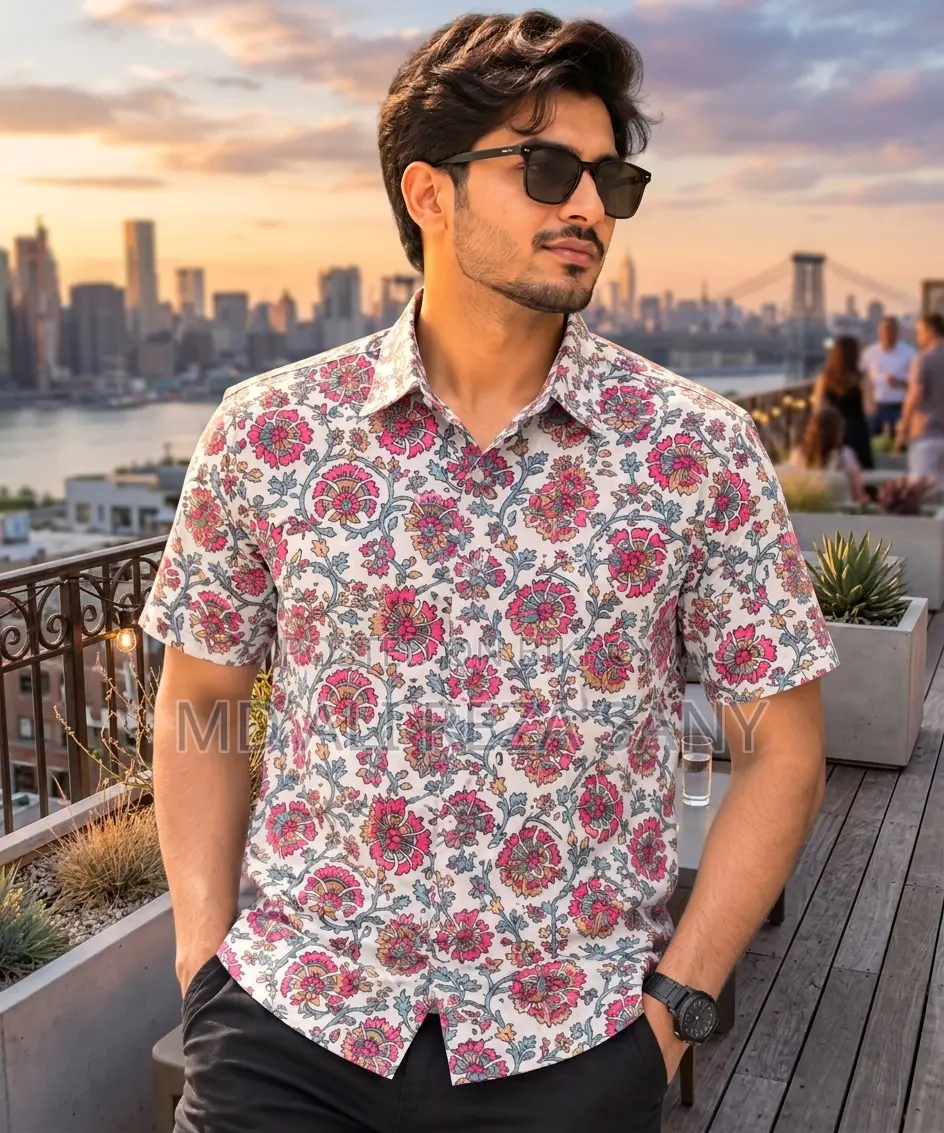 Stylish Print Design Half-Sleeve Shirt