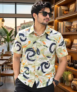 Stylish Print Design Half-Sleeve Shirt