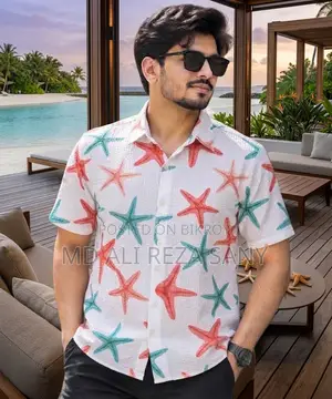 Stylish Print Design Half-Sleeve Shirt