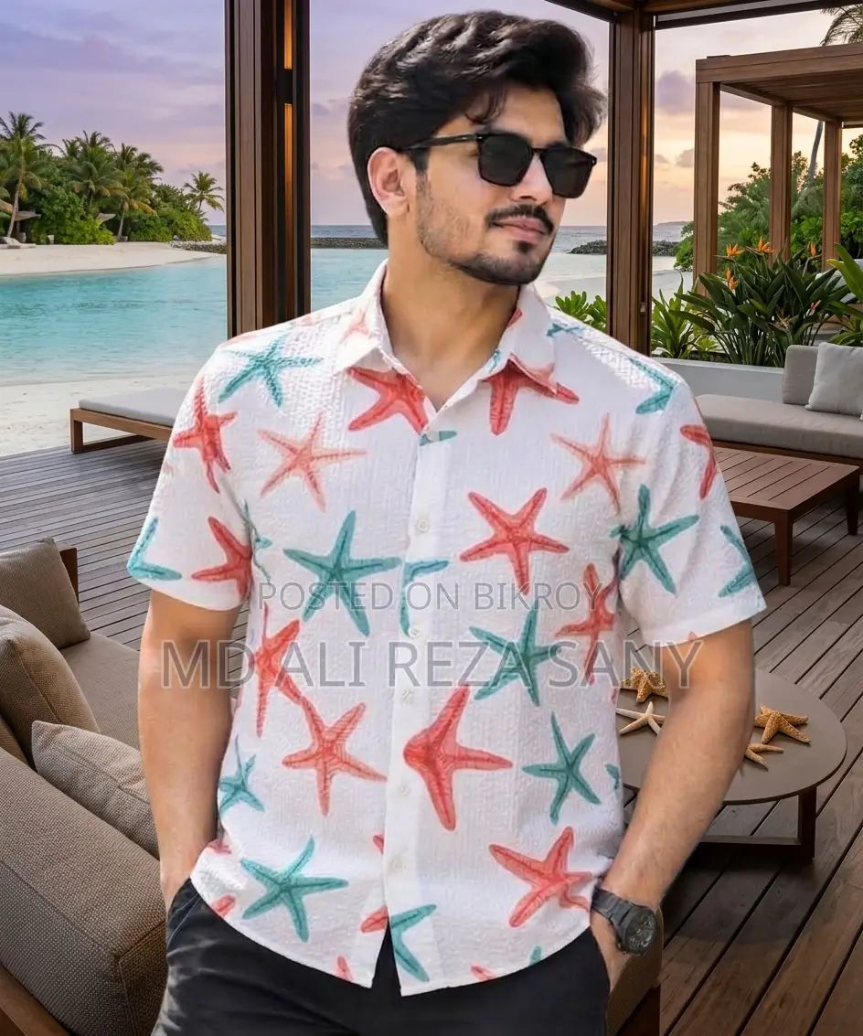Stylish Print Design Half-Sleeve Shirt