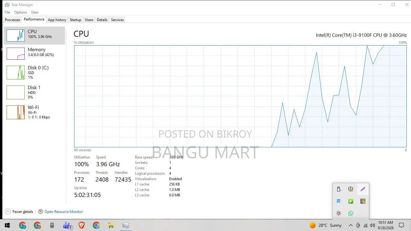 Desktop Computer 8GB RAM Intel Core i3 HDD+SSD 1.5TB