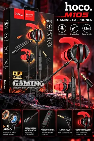 Hoco M105 Gaming Earphones With Detachable Microphone