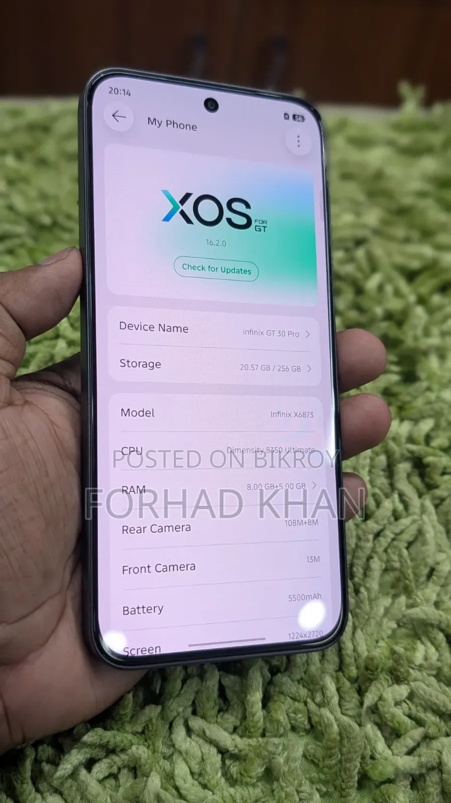 Infinix GT 30 Pro 256 GB Black