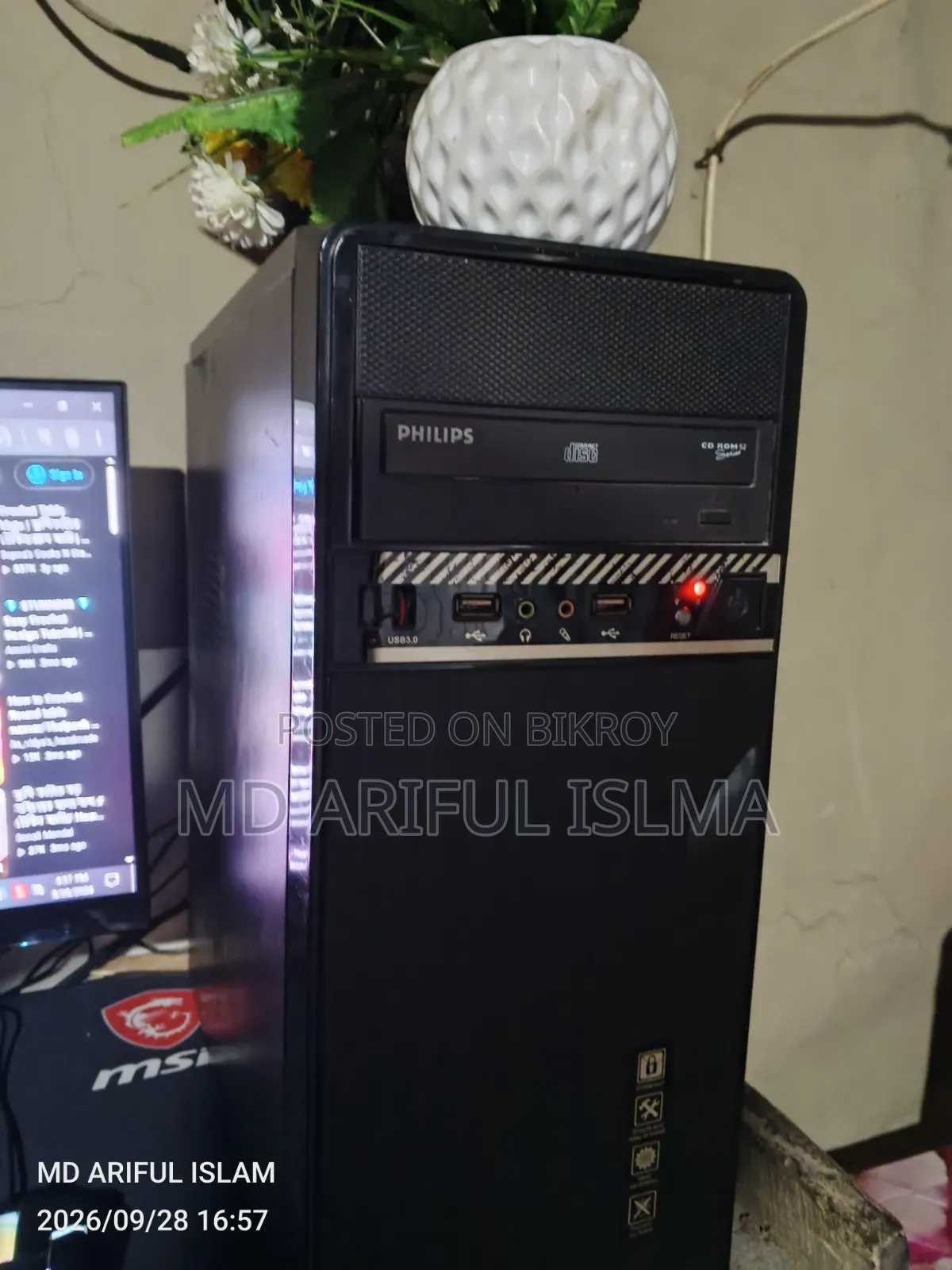 Desktop Computer 4GB Intel Core i3 SSD 128GB