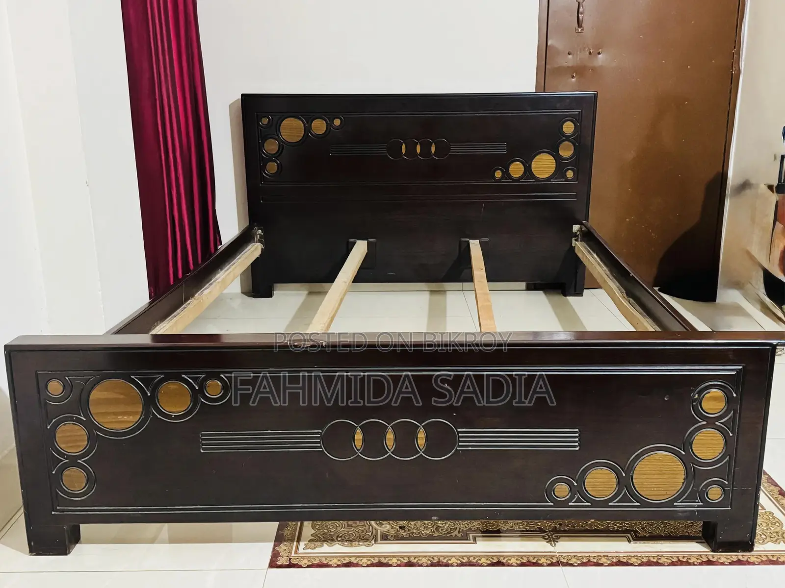 Heavy Strong Malaysian Wood Bed for Sale