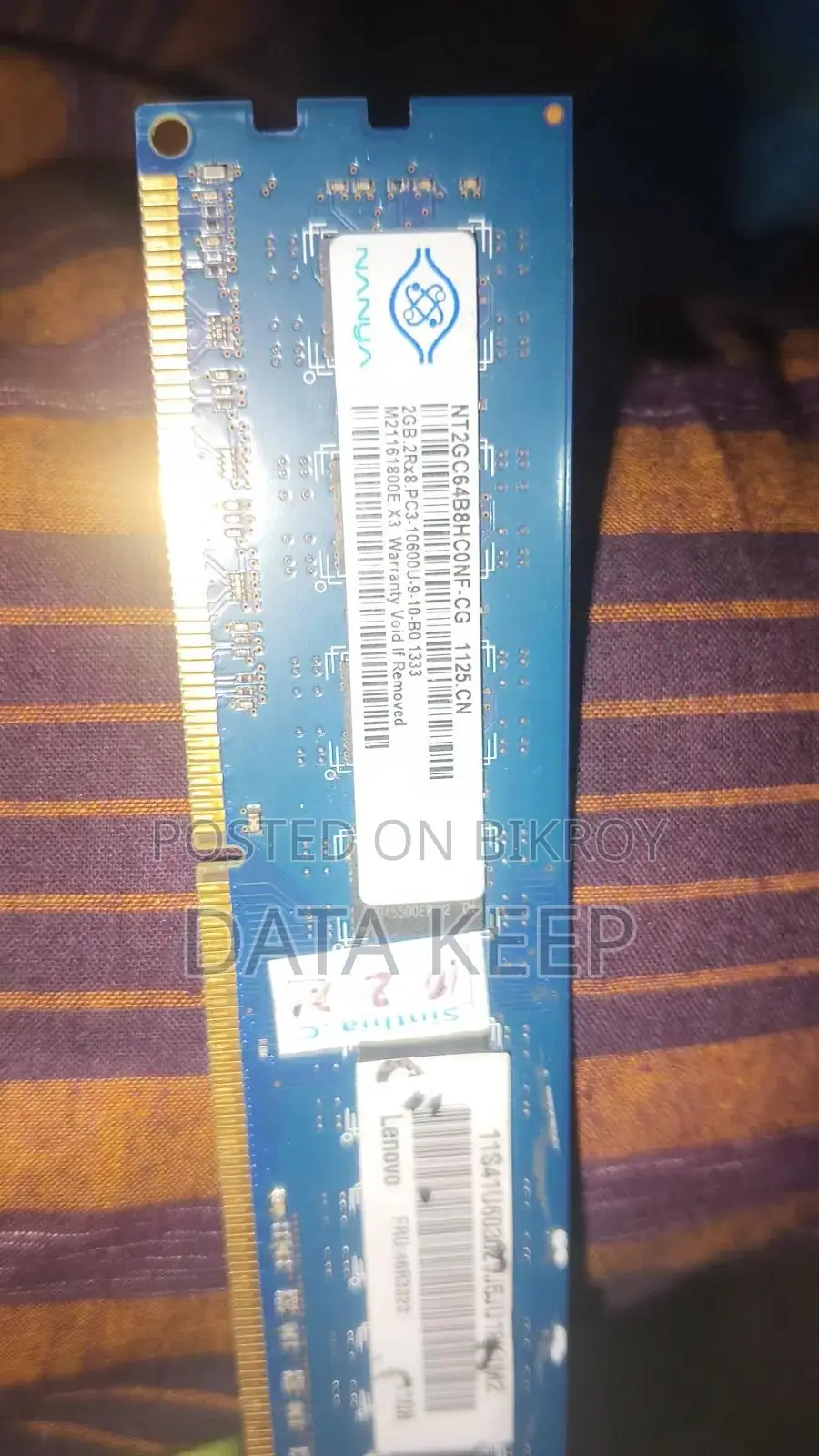 Adata and Lenovo Ram Ddr3