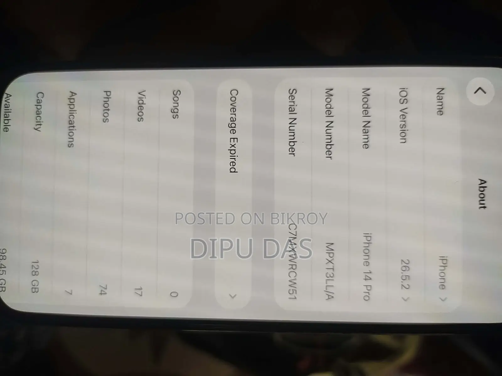 Apple iPhone 14 Pro 128 GB Black