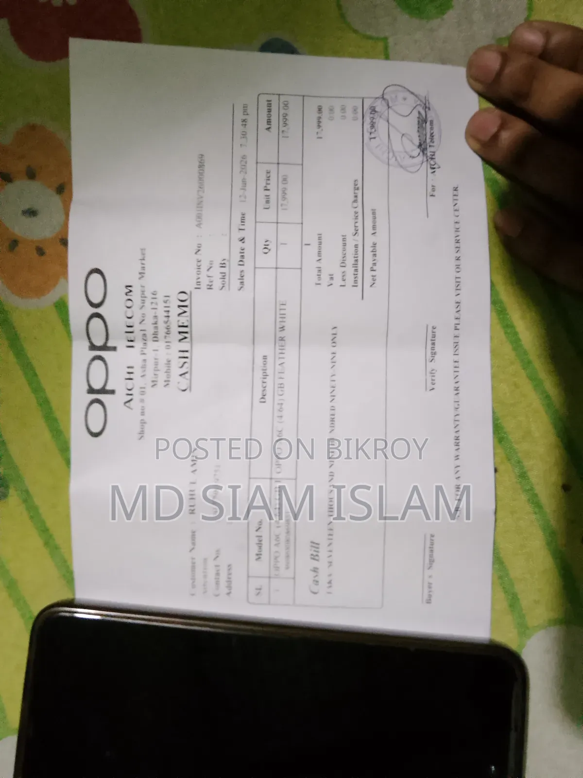 অপ্পো রেনো ১২৮ জিবি ব্ল্যাক