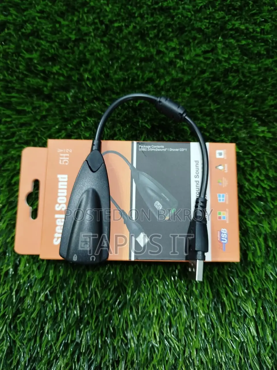 USB Sound Card Adapter 5HV2 Speaker and Microphone Port