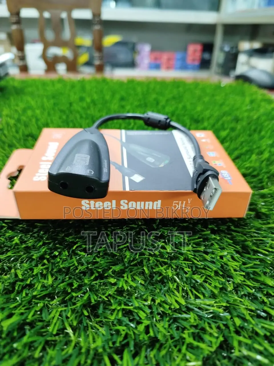 USB Sound Card Adapter 5HV2 Speaker and Microphone Port
