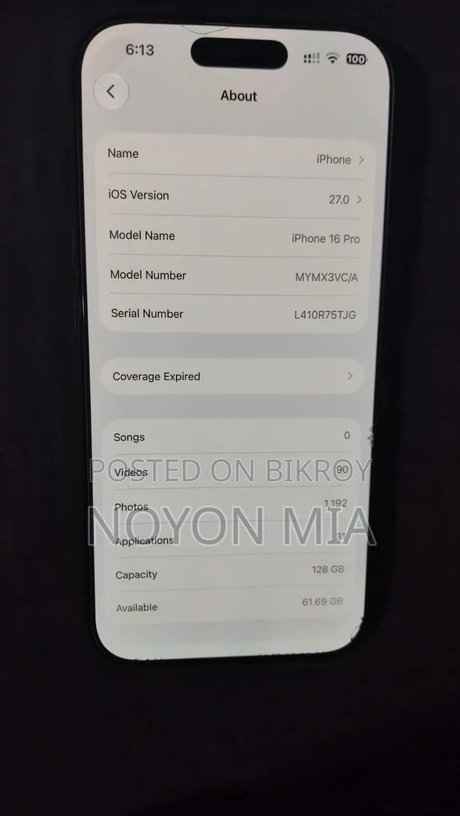 Apple iPhone 16 Pro 128 GB Rose Gold