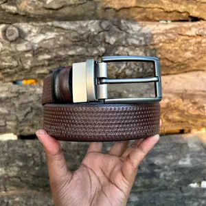 Best Dot Embossed Reversible Leather Belt