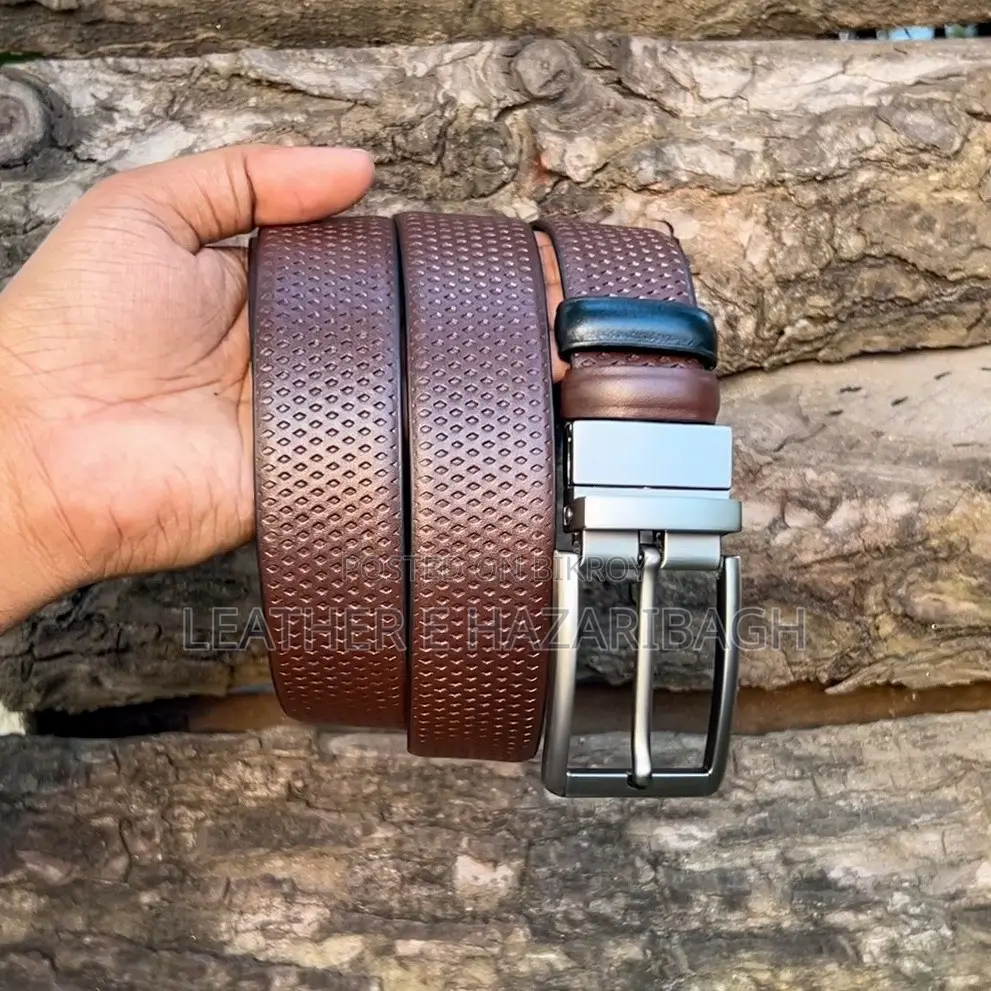 Best Dot Embossed Reversible Leather Belt