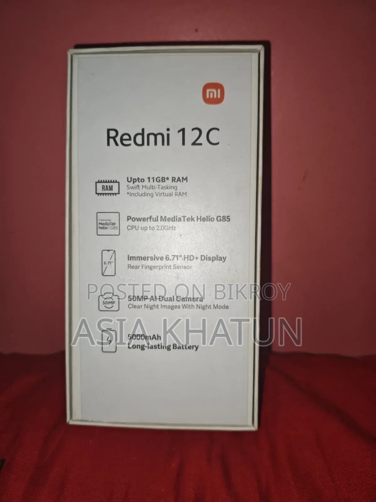 শাওমি রেডমি ১২সি ৬৪ জিবি কালো