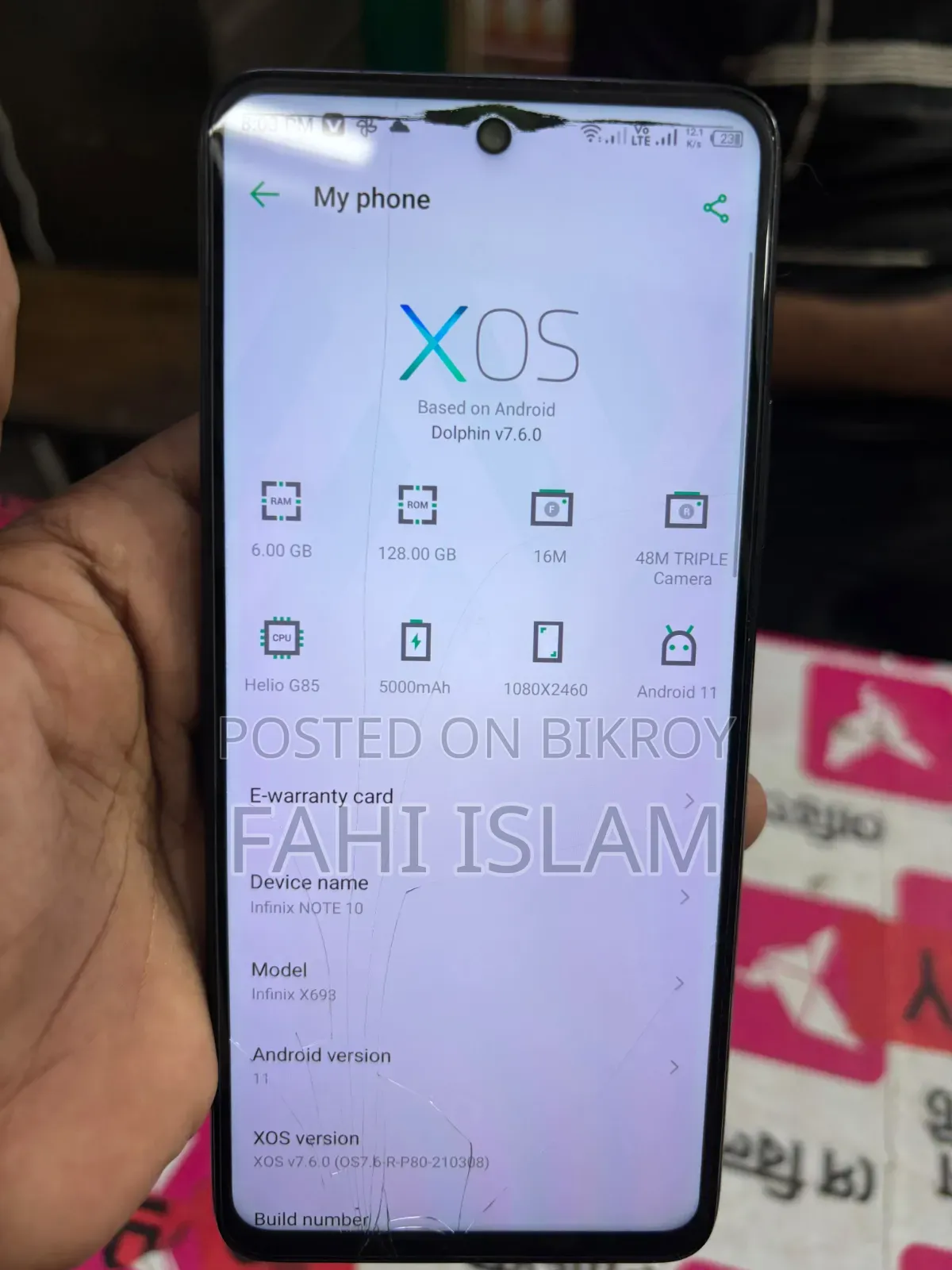 Infinix Note 10 128 GB Purple