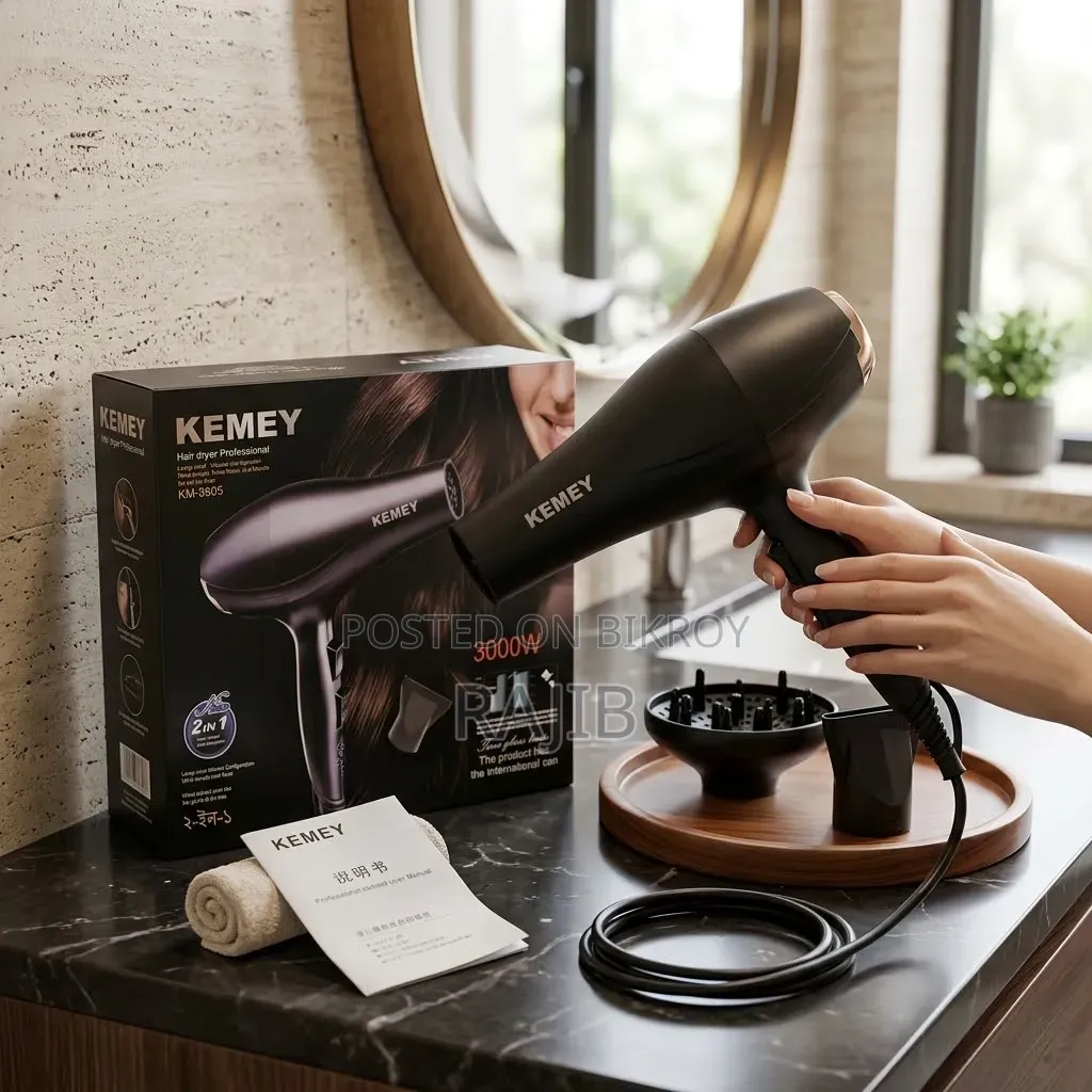 Kemey 2 in 1 Hair Dryer KM 5805-3000 W