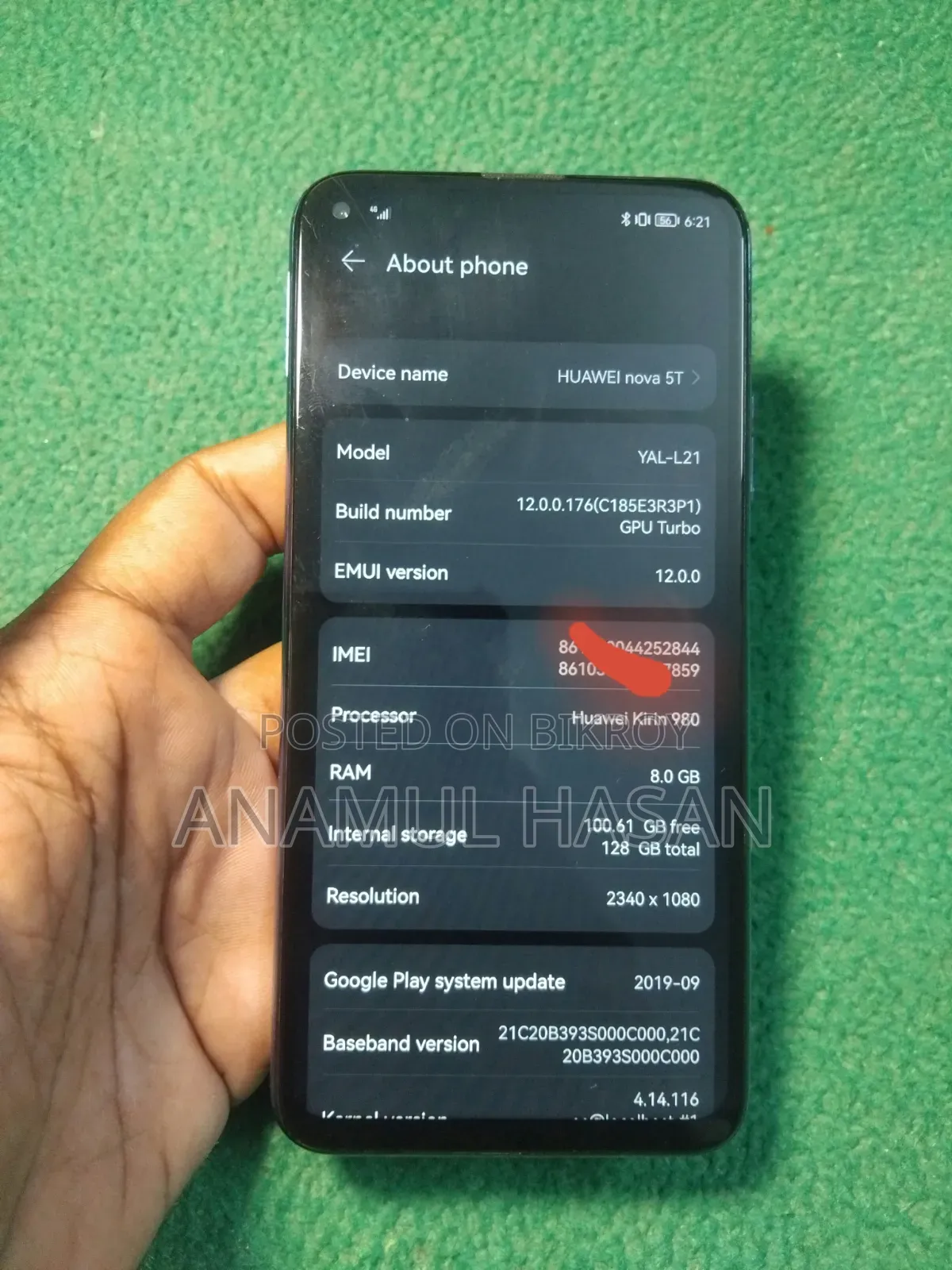 Huawei nova 5T 128 GB Green