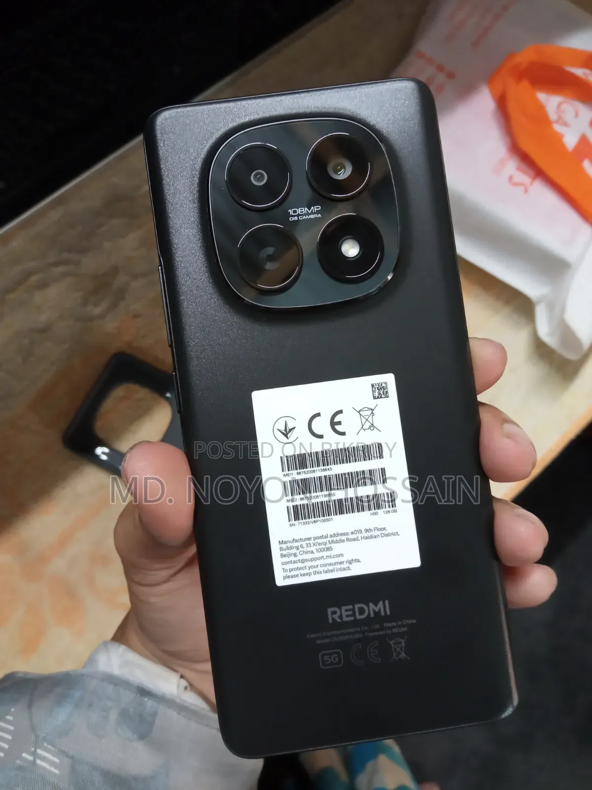 New Xiaomi Redmi Note 15 128 GB Black