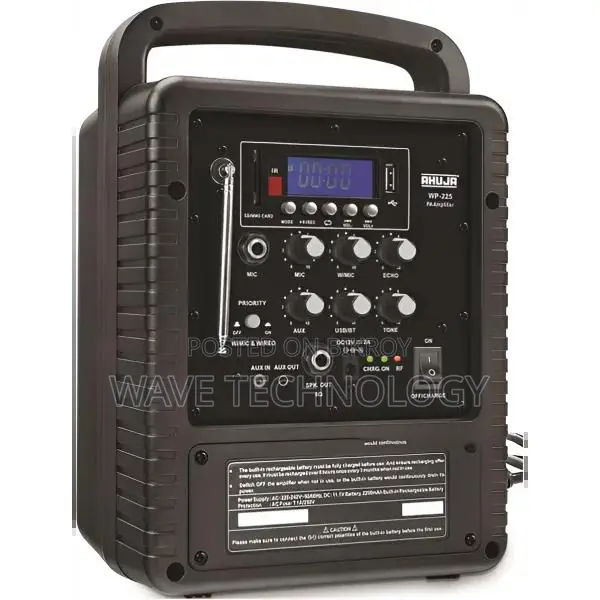 Ahuja WP-225 Portable Bluetooth PA System with Microphone