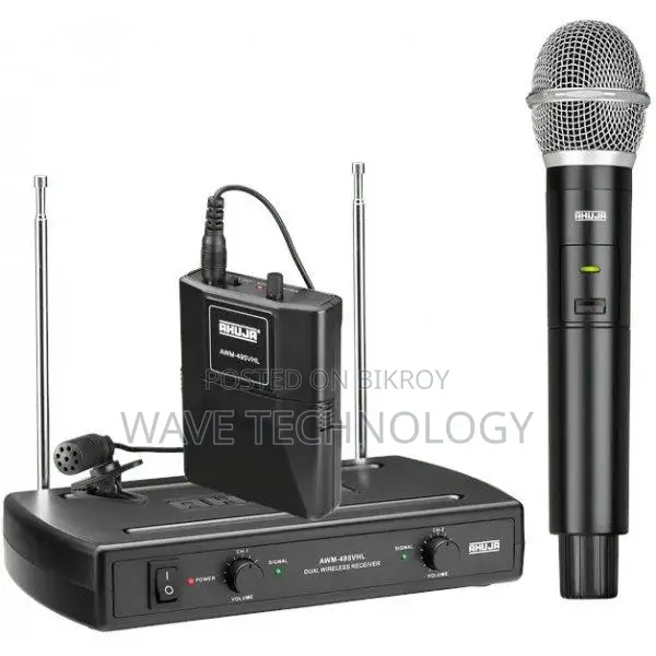 Ahuja AWM-495VHL Collar & Hand Wireless Microphone