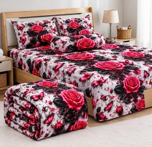 5 Pieces 3D Print Comforter Set
