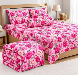 5 Pieces 3D Print Comforter Set