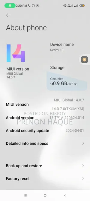 Xiaomi Redmi 10 128 GB Blue