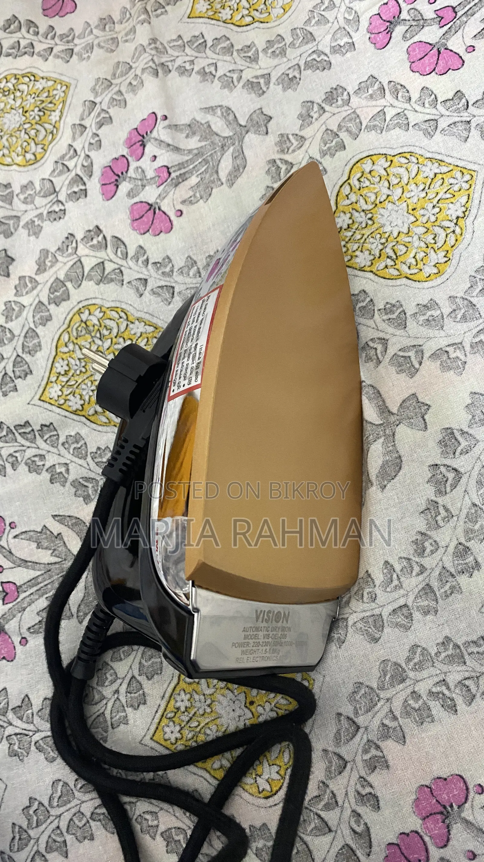 ভিশন ইলেকট্রিক আয়রন – VIS-DEI-005 | প্রায় নতুন |